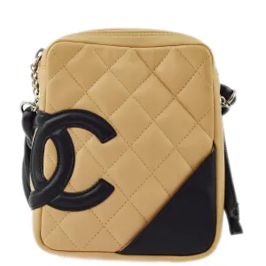 Chanel 2003-2004 Beige Calfskin Cambon Ligne Shoulder Bag