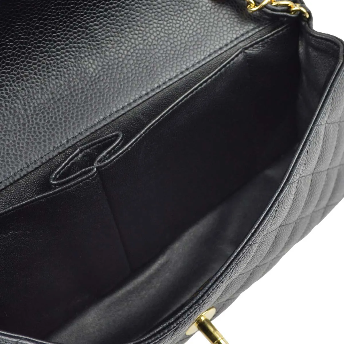 Chanel * 2005-2006 Black Caviar East West Shoulder Bag
