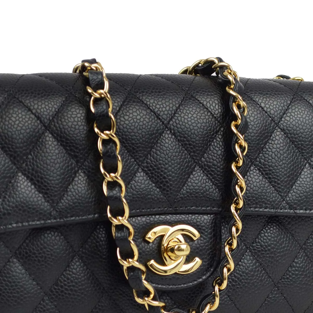 Chanel * 2005-2006 Black Caviar East West Shoulder Bag