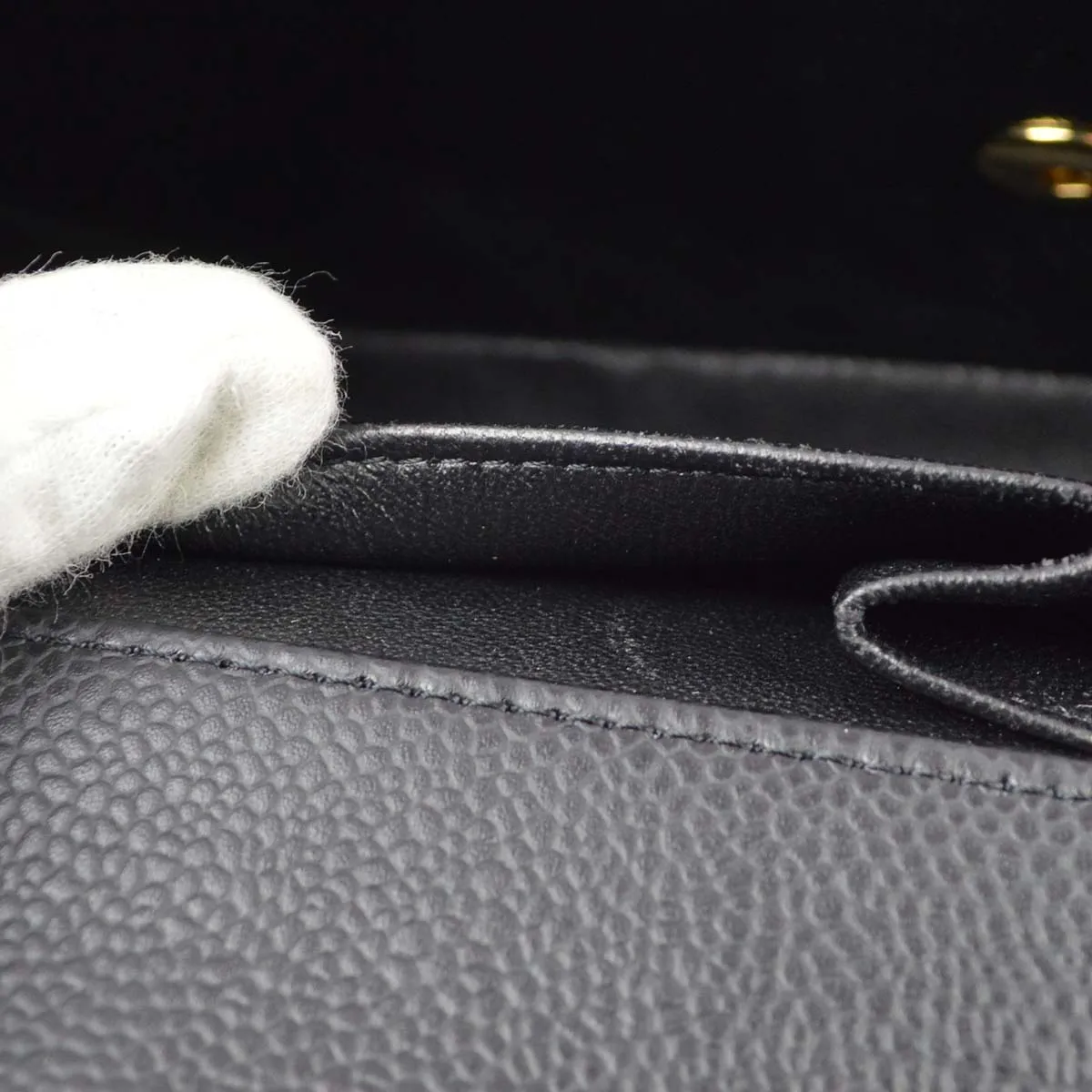 Chanel * 2005-2006 Black Caviar East West Shoulder Bag