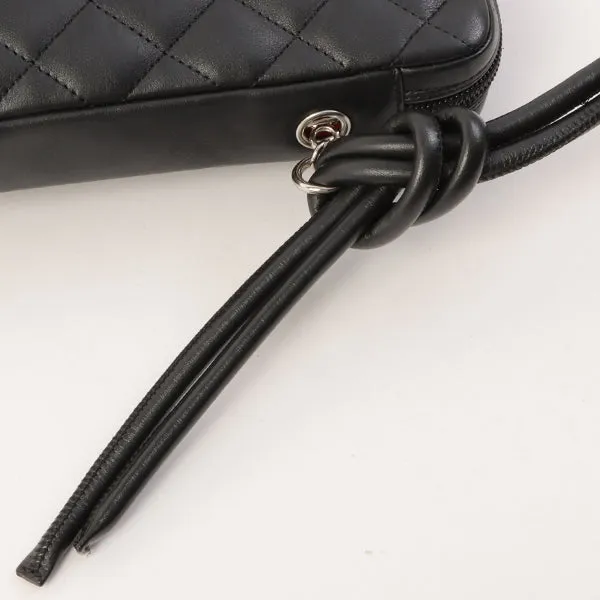 Chanel Around 2005 Made Cambon Shoulder Bag Black