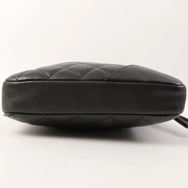Chanel Around 2005 Made Cambon Shoulder Bag Black