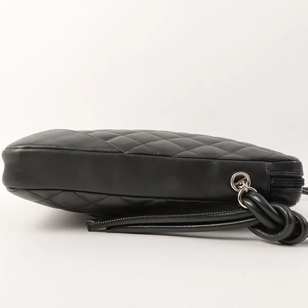 Chanel Around 2005 Made Cambon Shoulder Bag Black