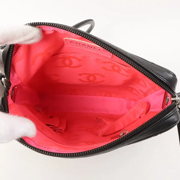 Chanel Around 2005 Made Cambon Shoulder Bag Black