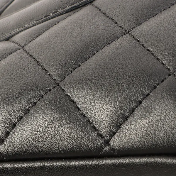 Chanel Around 2005 Made Cambon Shoulder Bag Black