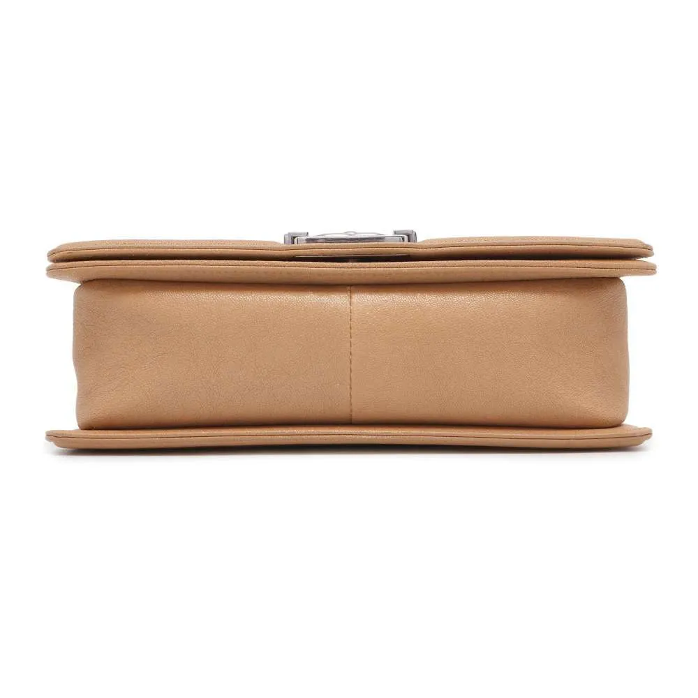 CHANEL Boy Chanel ChainShoulder Bag Beige A67086 Caviar Leather Size 25
