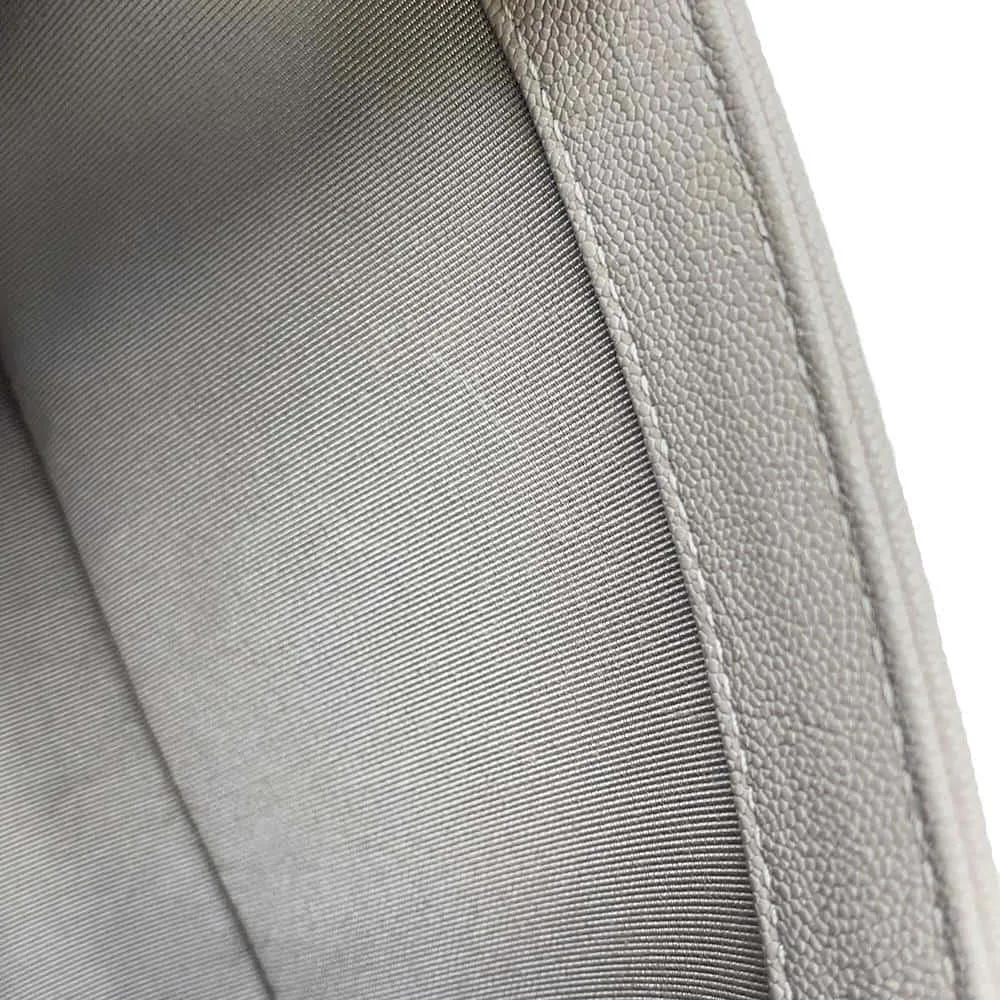 CHANEL Boy Chanel ChainShoulder Gray A67086 Caviar Leather Size 25