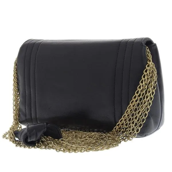 Chanel CC  Leather Mini Chain Shoulder Bag Leather Shoulder Bag in Good condition
