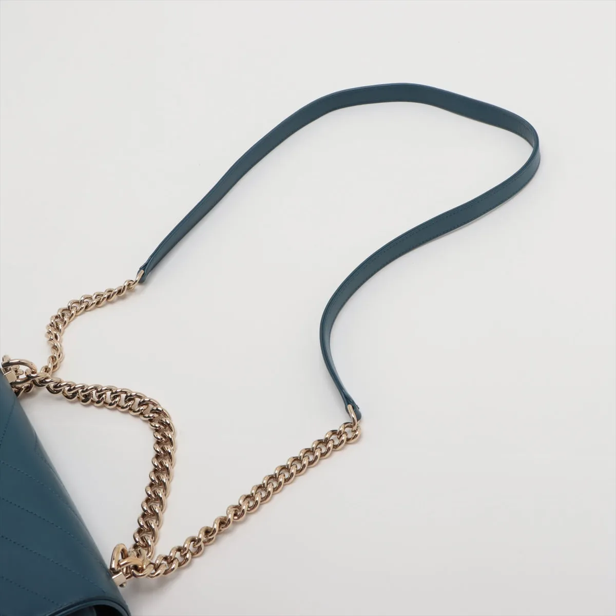 Chanel Chevron in Chain Shoulder Bag Blue G