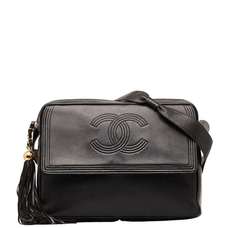Chanel Coco Fringe One-Shoulder Bag Black Leather  Chanel