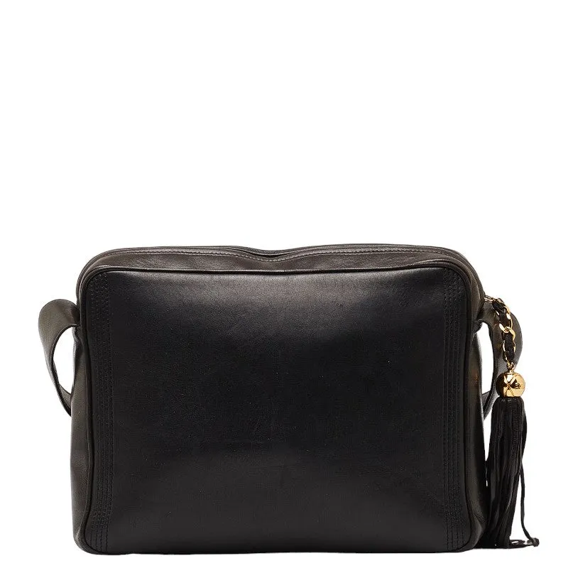 Chanel Coco Fringe One-Shoulder Bag Black Leather  Chanel
