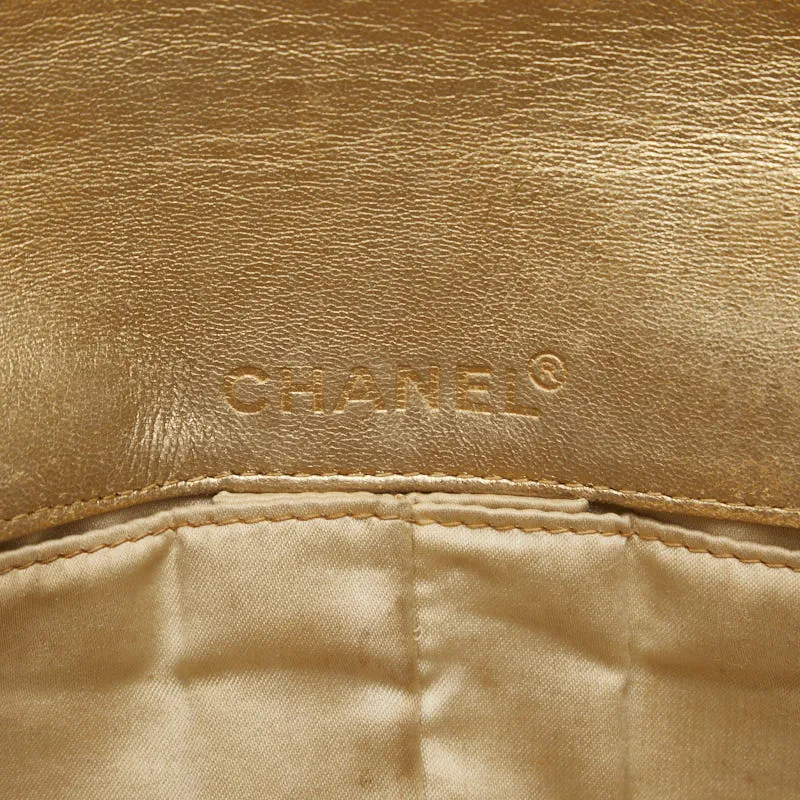 Chanel Coco New Label Line Chain Shoulder Bag Beige Canvas Leather  Chanel