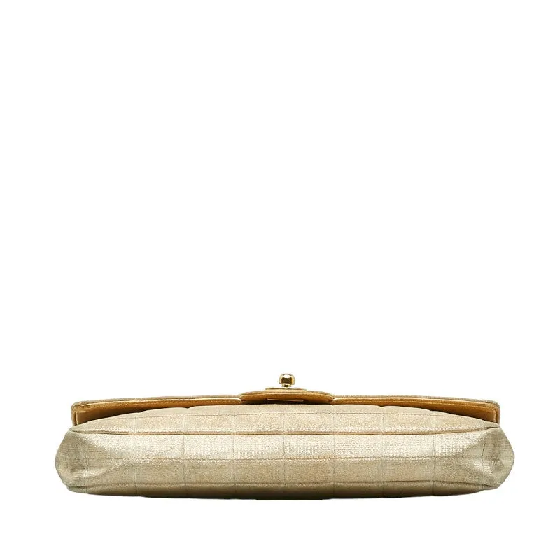Chanel Coco New Label Line Chain Shoulder Bag Beige Canvas Leather  Chanel
