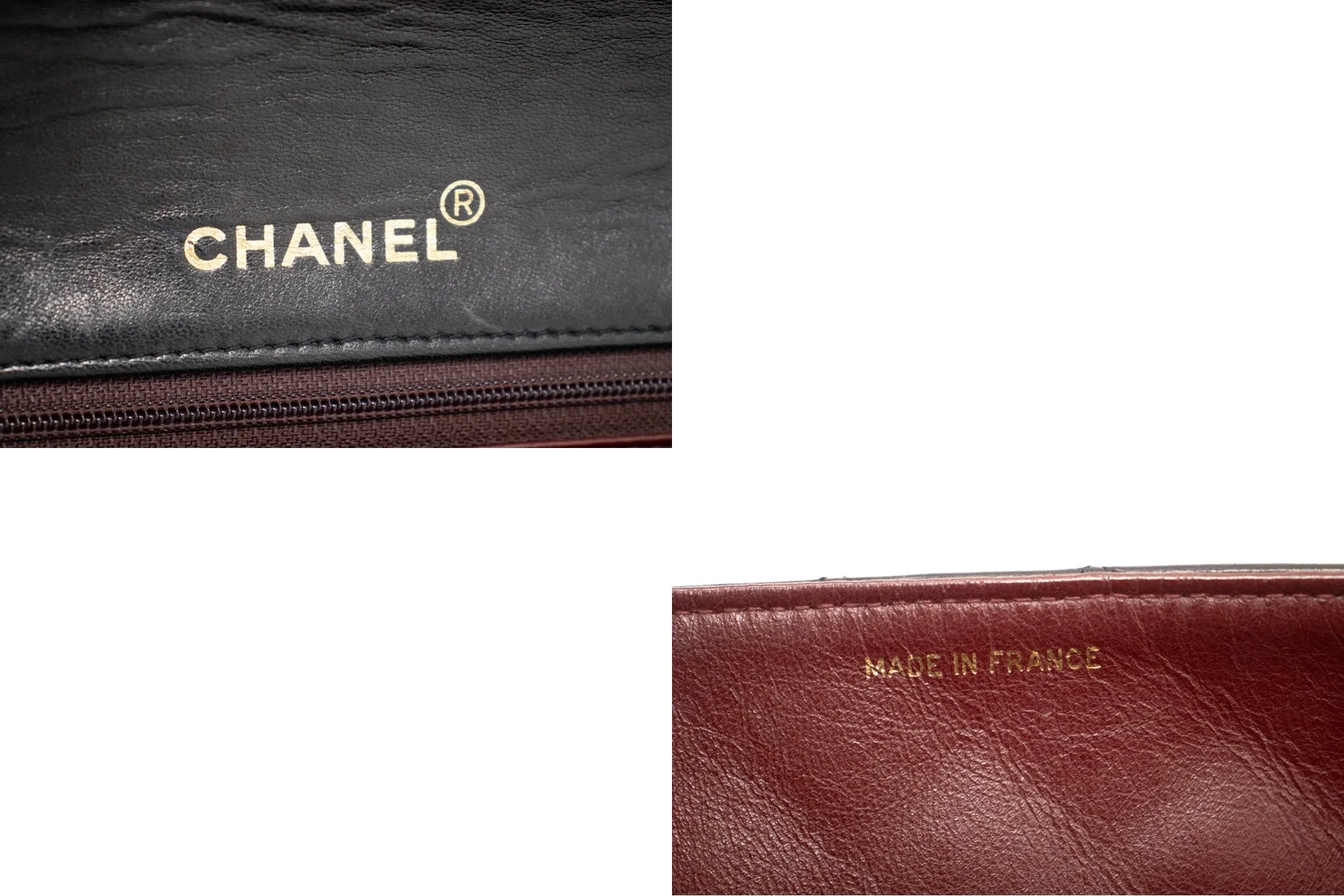 CHANEL Full Flap Chain Shoulder Bag Clutch Black Quilted Lambskin k84