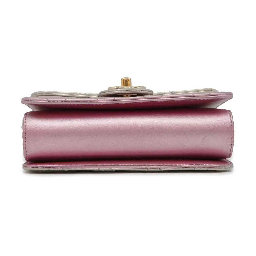 CHANEL Gradation Matelasse ChainShoulder MetalicPink/MetalicSilver AS3002 Lambskin