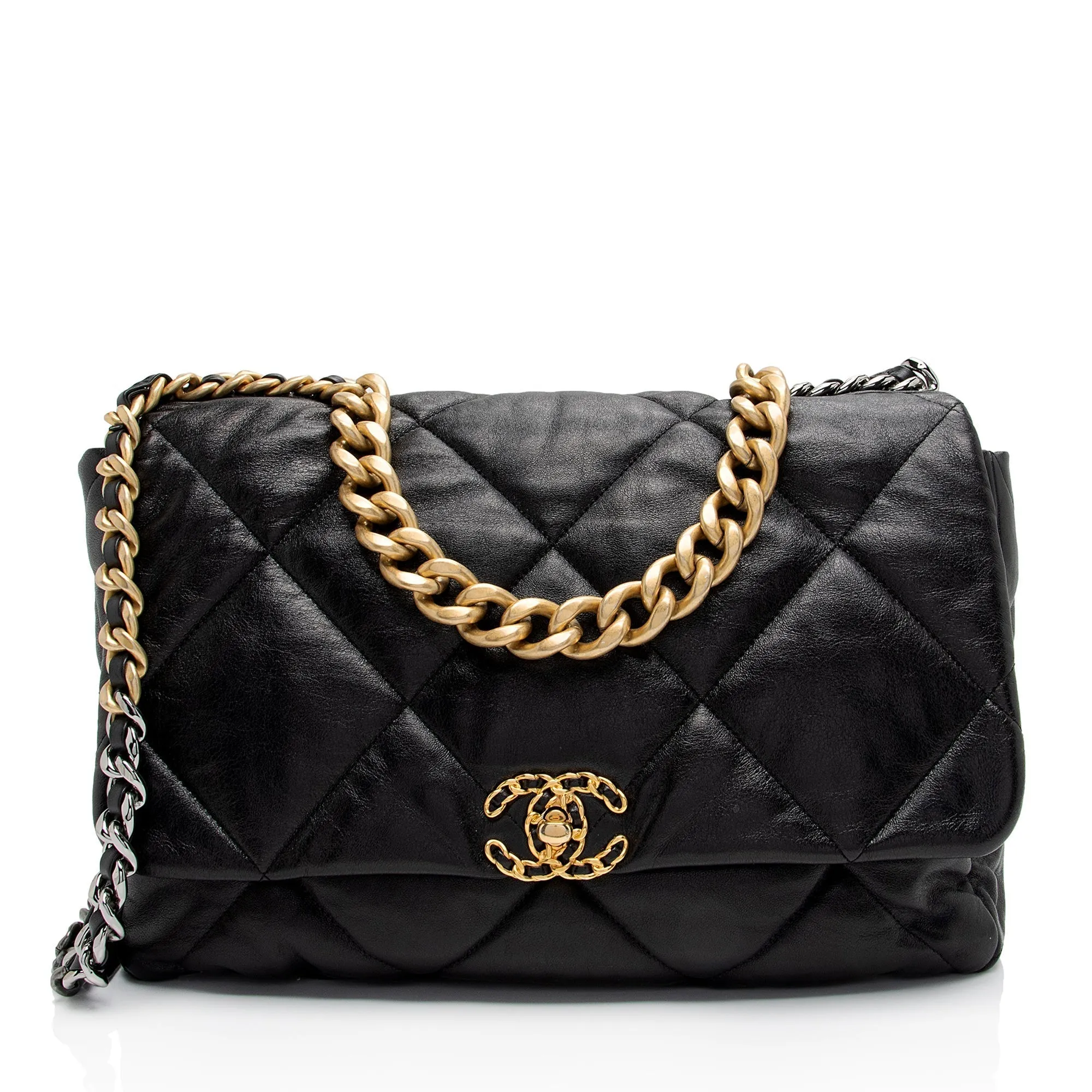 Chanel Lambskin 19 Maxi Flap Shoulder Bag