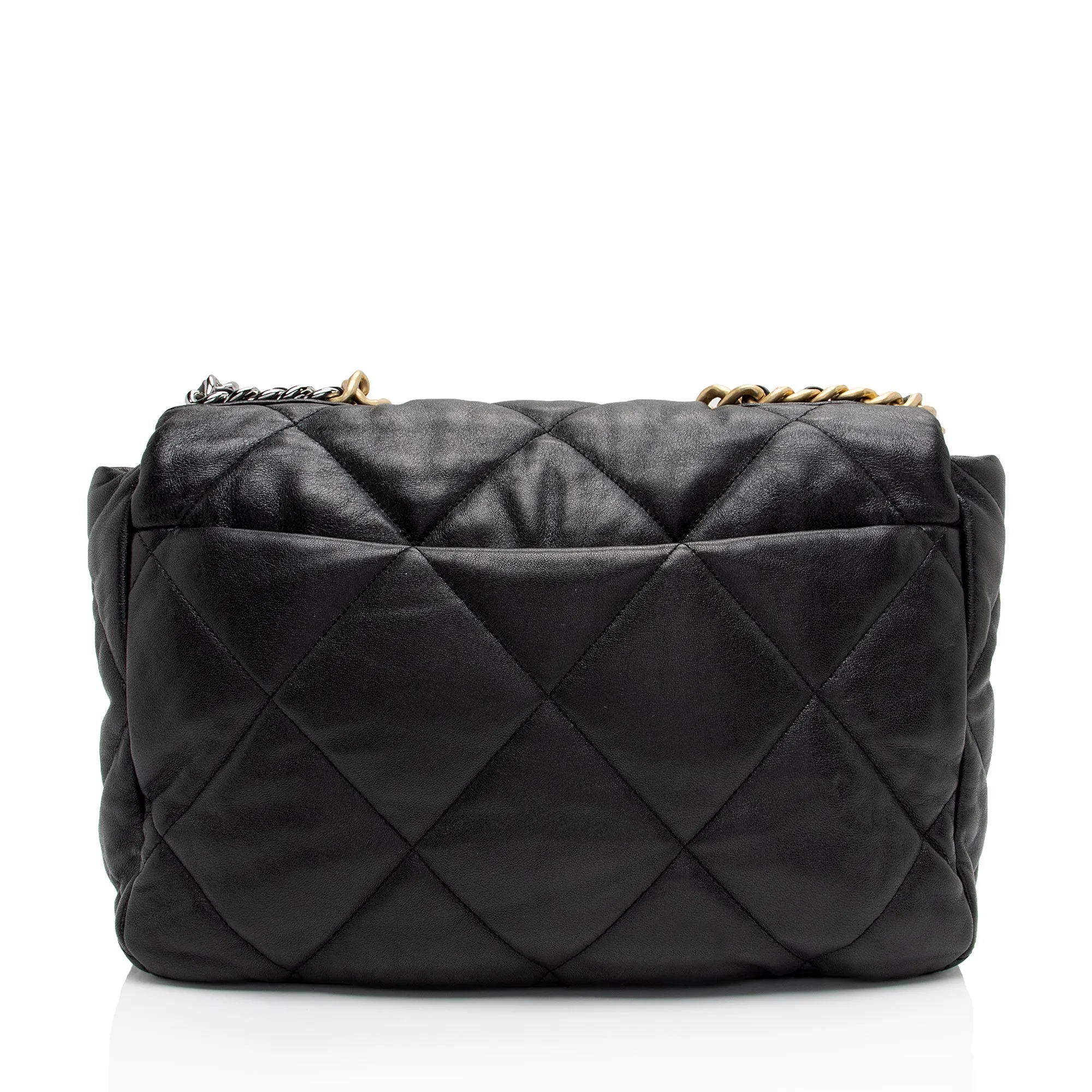 Chanel Lambskin 19 Maxi Flap Shoulder Bag