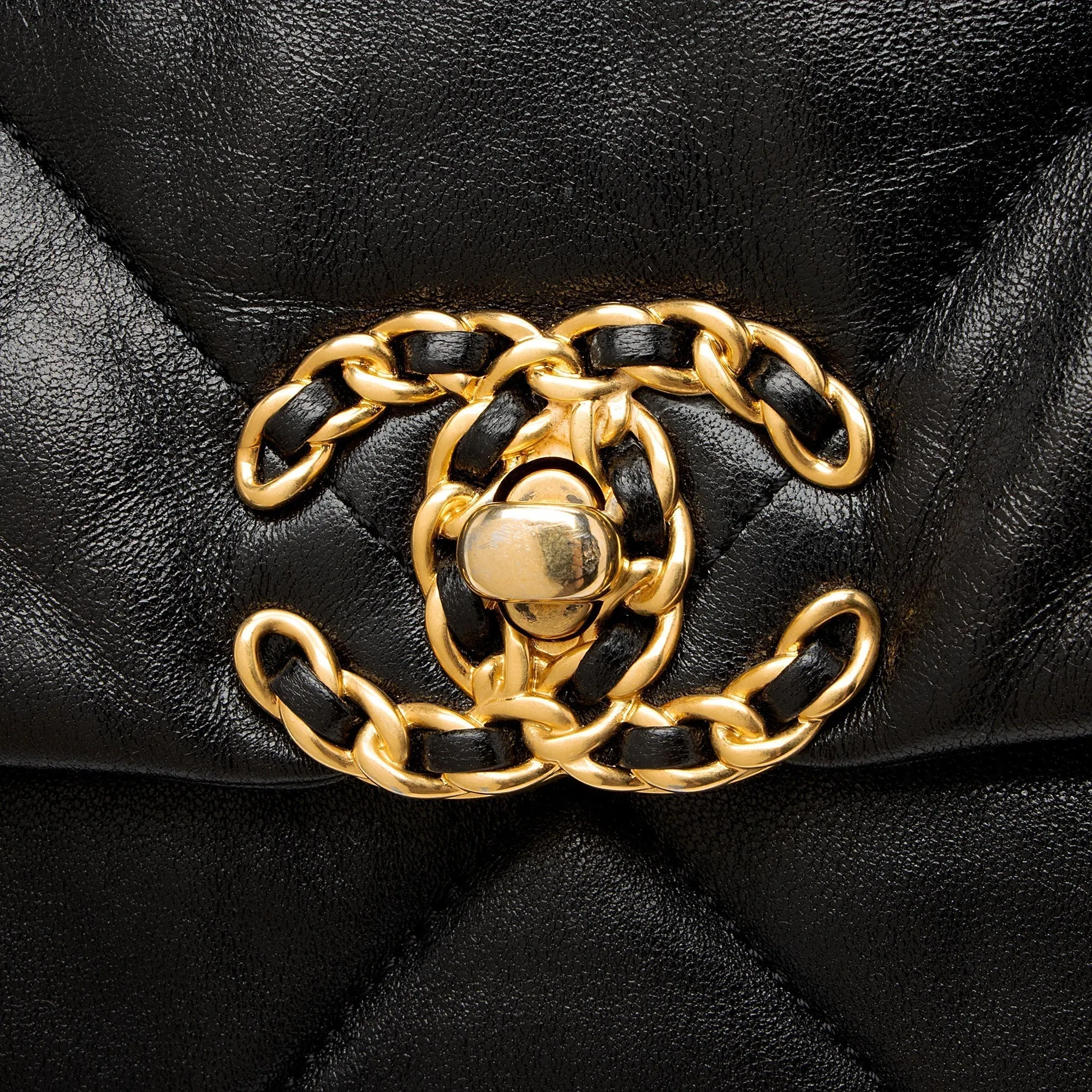 Chanel Lambskin 19 Maxi Flap Shoulder Bag