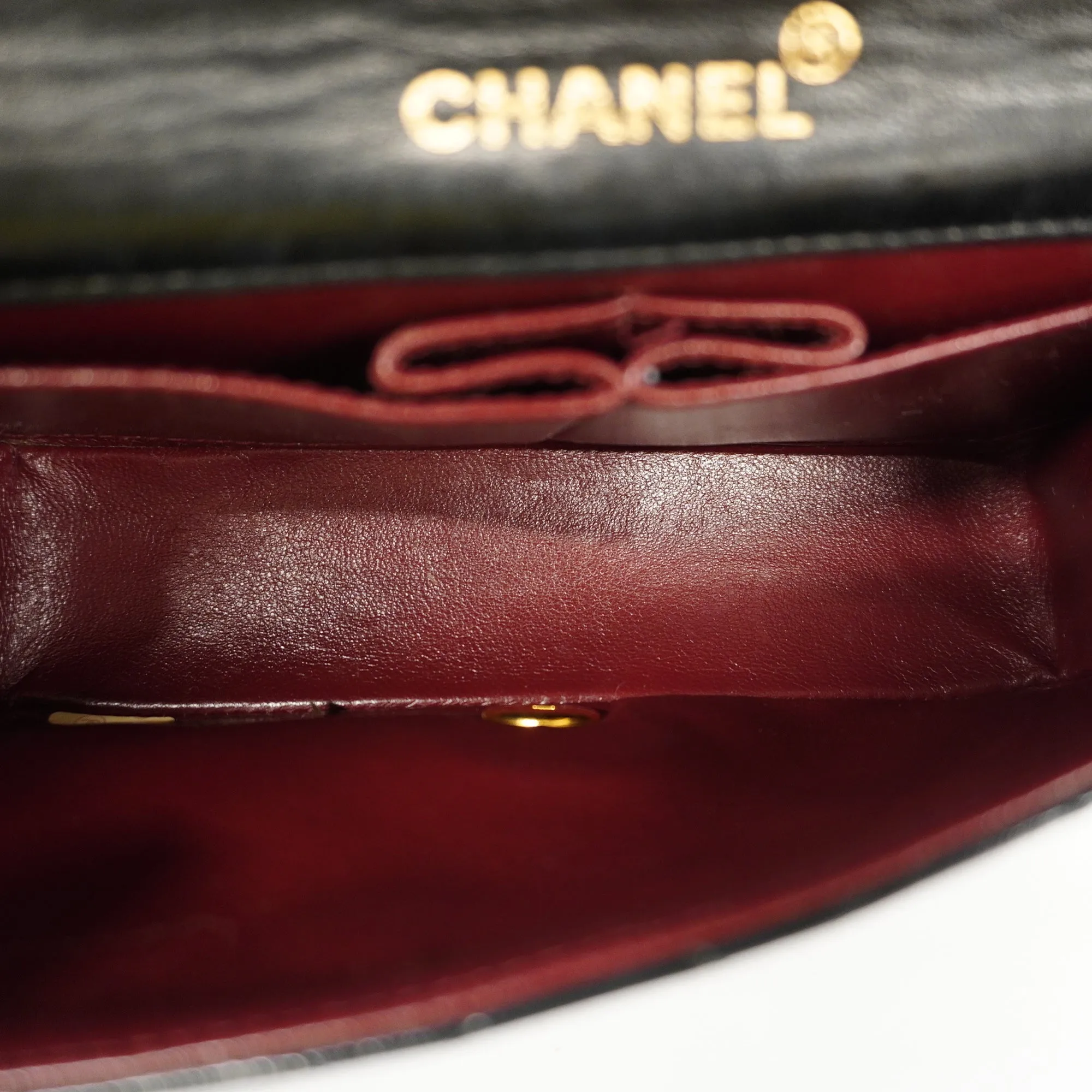 CHANEL Matelasse Chain Shoulder Lambskin Women's Leather Shoulder Bag Black