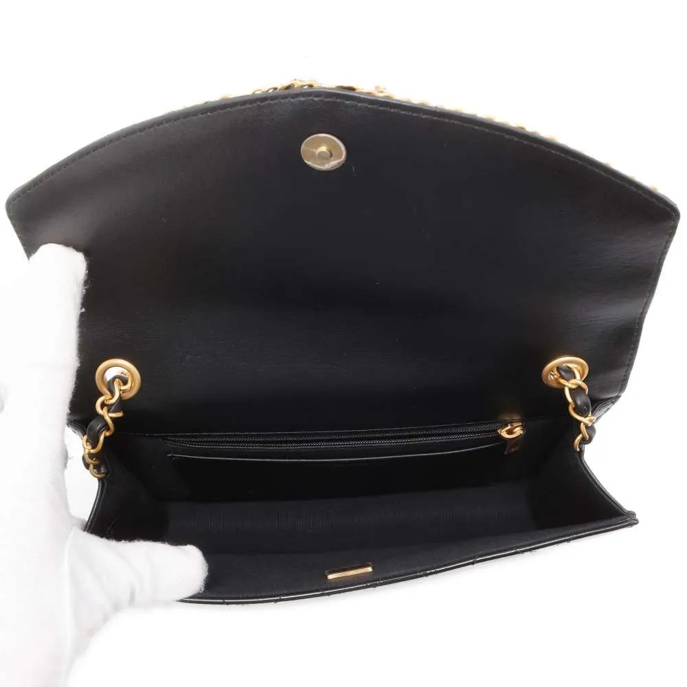 CHANEL Matelasse ChainShoulder Bag Black AS4900 Patent Leather