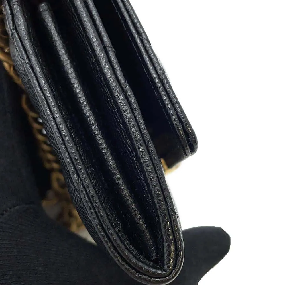CHANEL Matelasse ChainShoulder Bag Black Caviar Leather