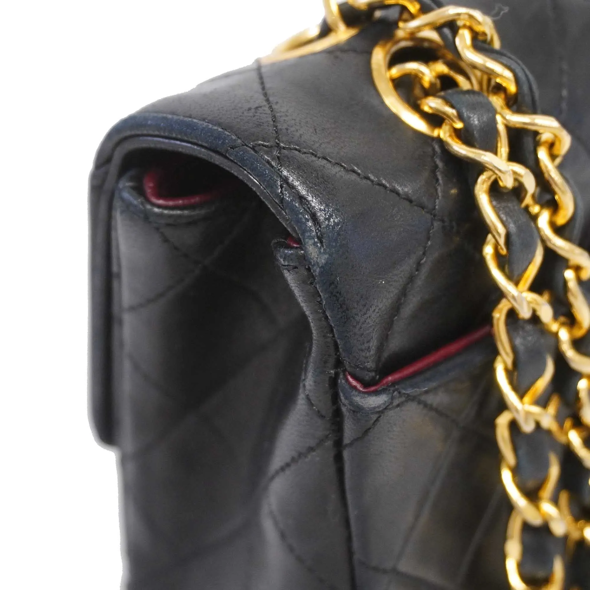 CHANEL   Matelasse Shoulder Bag W Chain Women's Leather Shoulder Bag Black