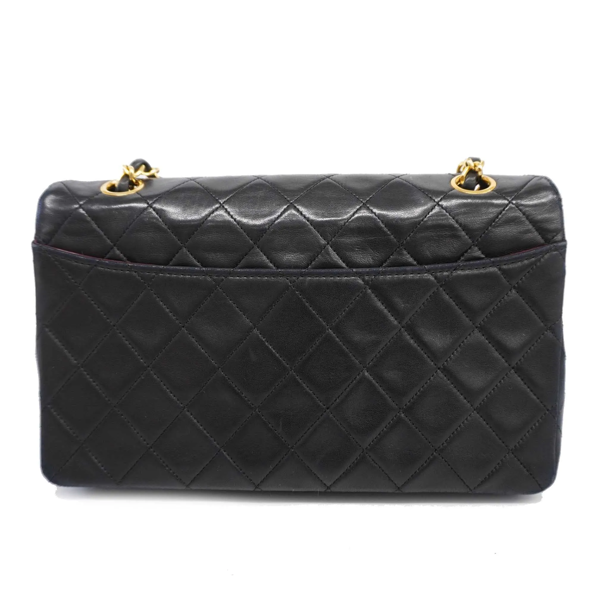 CHANEL   Matelasse Shoulder Bag W Chain Women's Leather Shoulder Bag Black