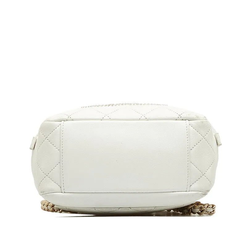Chanel Matrases Cocomark tands Chain Handbags Shoulder Bag White   CHANEL