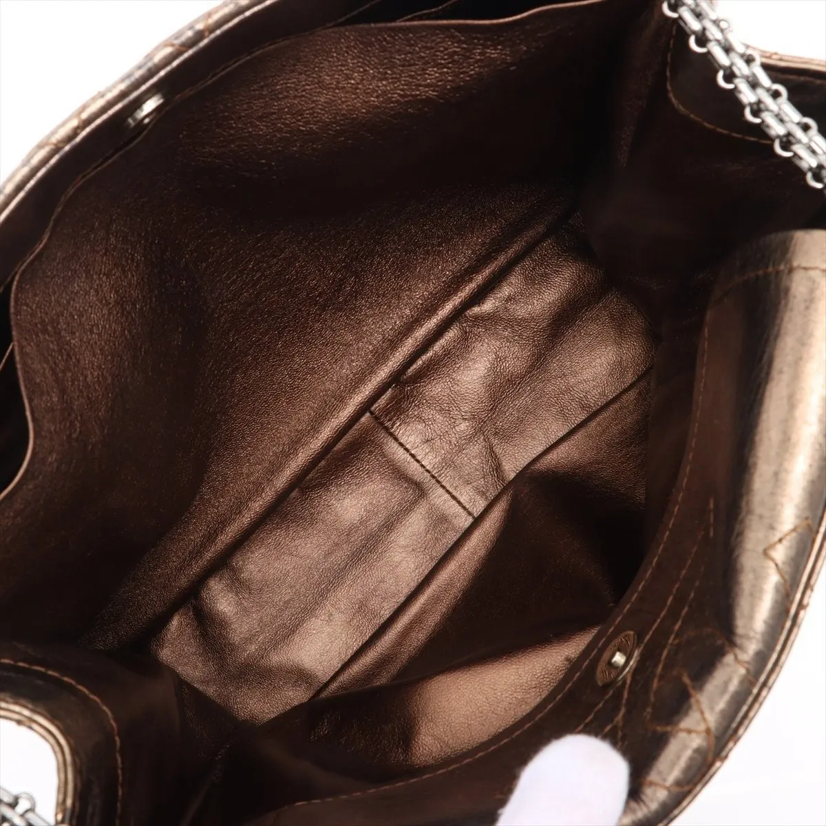 Chanel Matrasse Leather Chain Shoulder Bag 2.55 Gold Silver Gold