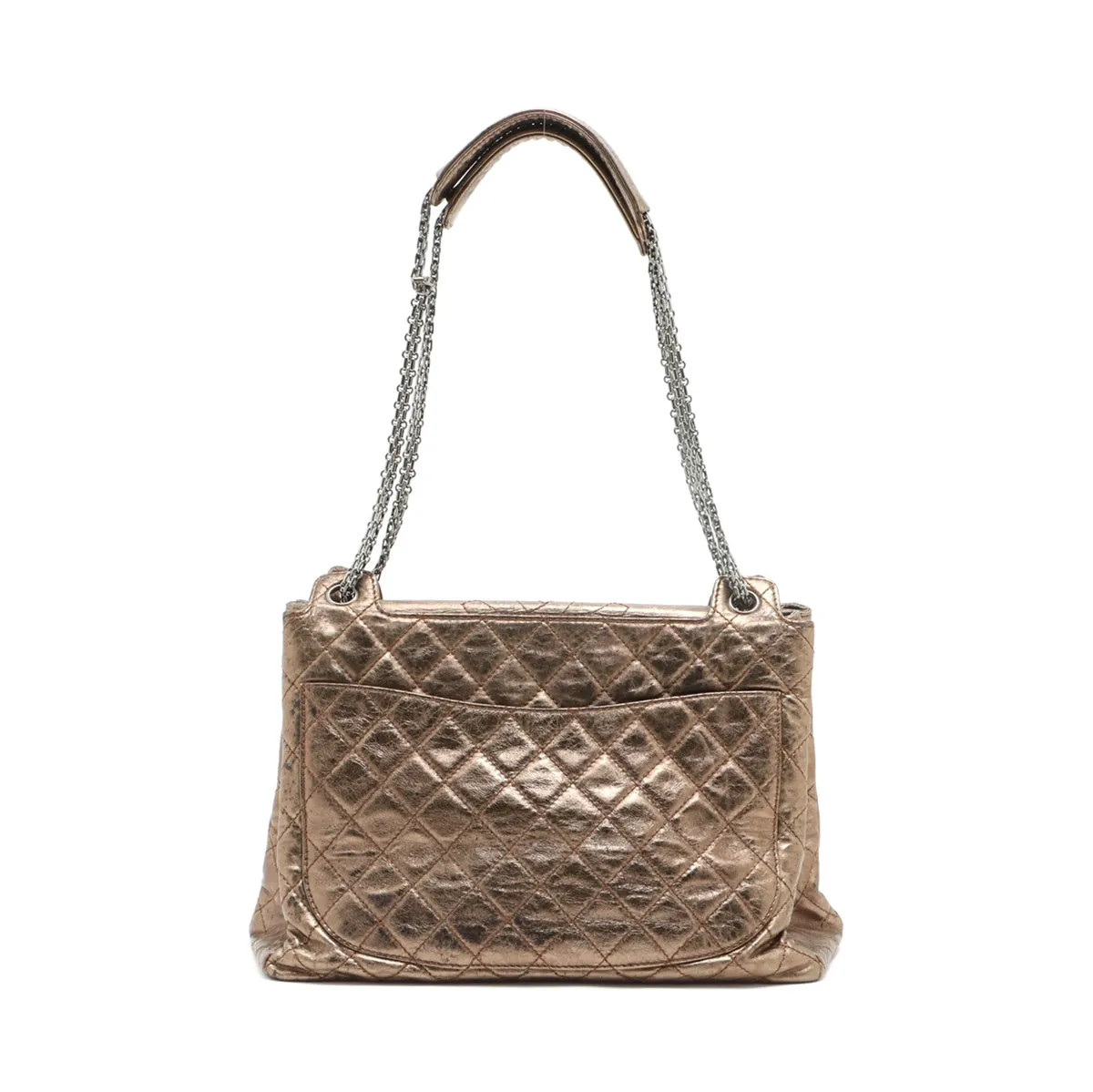 Chanel Matrasse Leather Chain Shoulder Bag 2.55 Gold Silver Gold