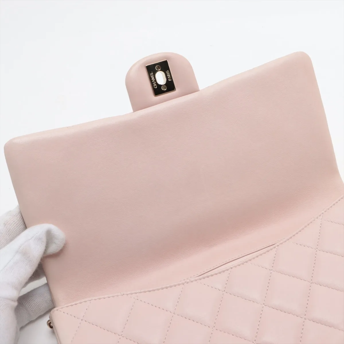 Chanel Mattress kin Chain Shoulder Bag Pink Gold  15th