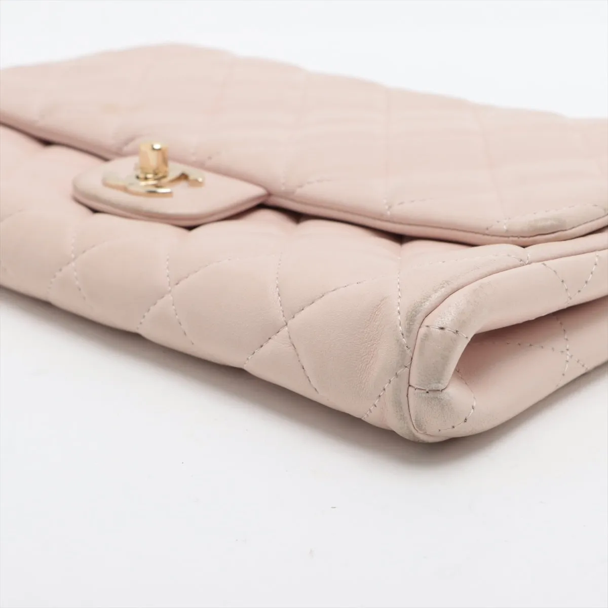 Chanel Mattress kin Chain Shoulder Bag Pink Gold  15th