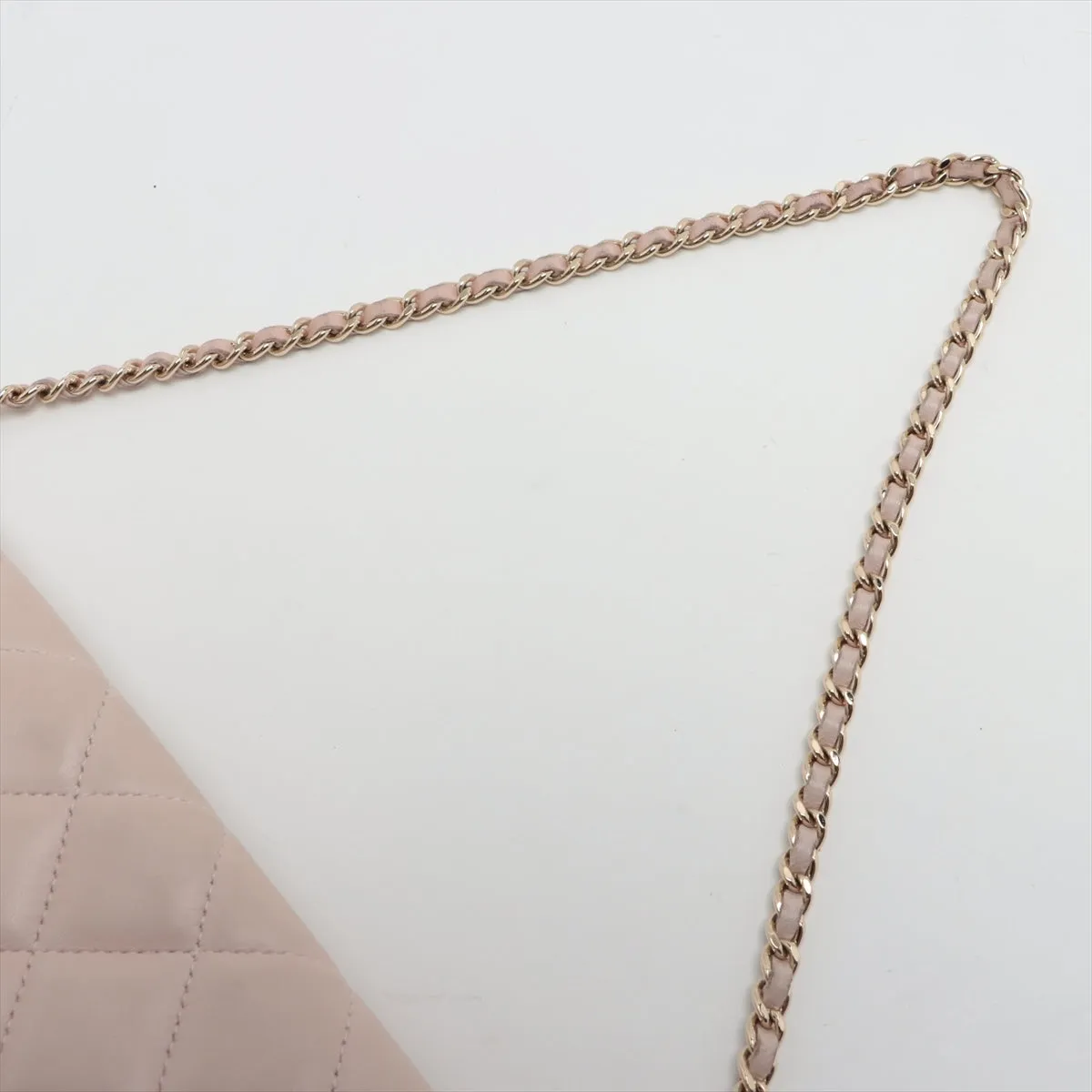 Chanel Mattress kin Chain Shoulder Bag Pink Gold  15th