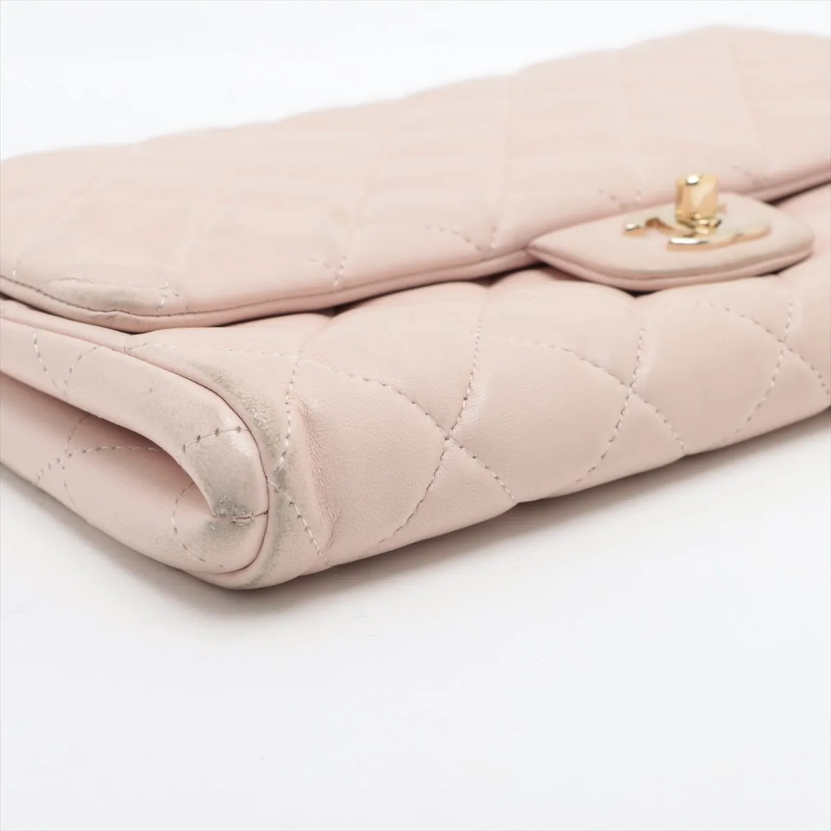 Chanel Mattress kin Chain Shoulder Bag Pink Gold  15th