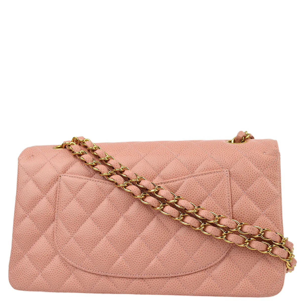 Chanel Pink Caviar Medium Classic Double Flap Shoulder Bag