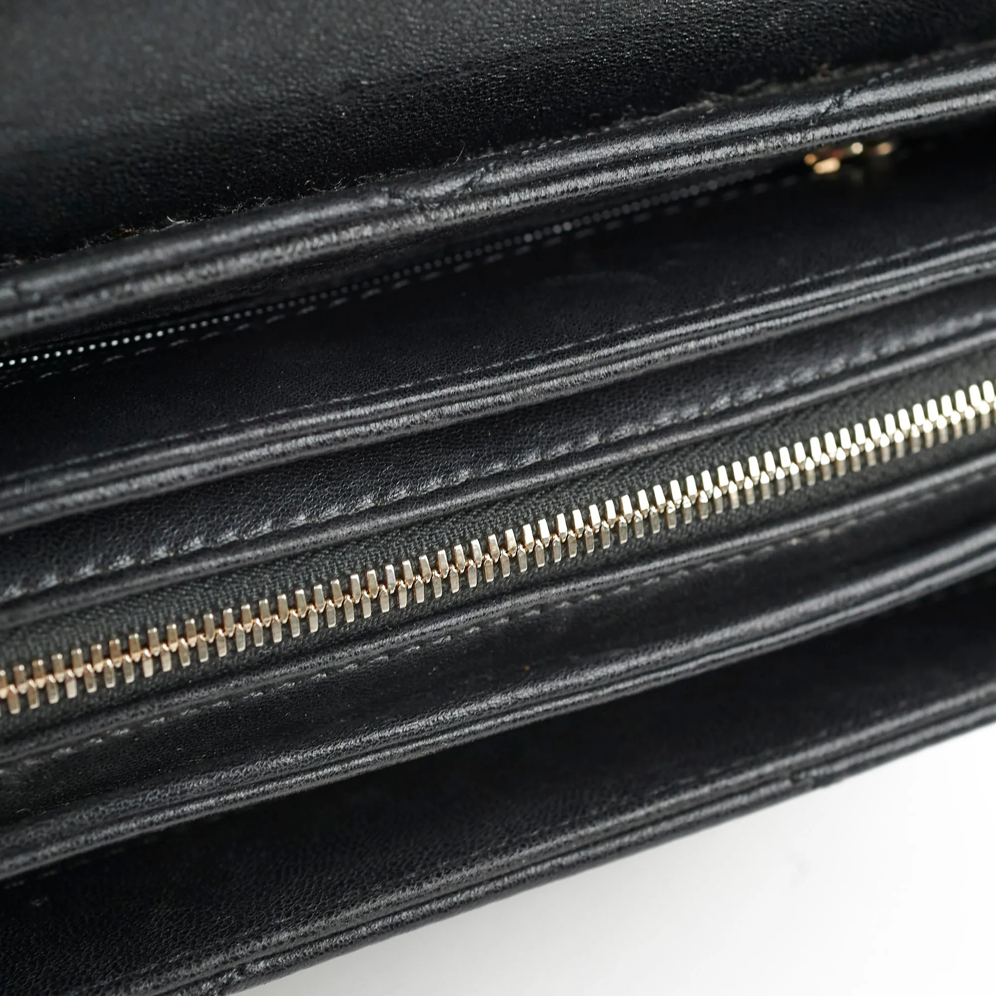 Chanel Seasonal Flap Chevron Black Shoulder Bag- Series 25