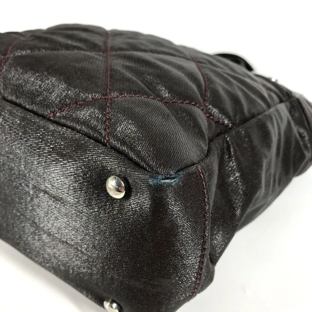 CHANEL Shoulder Bag Coated canvas, leather Purple type cc COCO Mark Paris Biarritz PM Women Used
