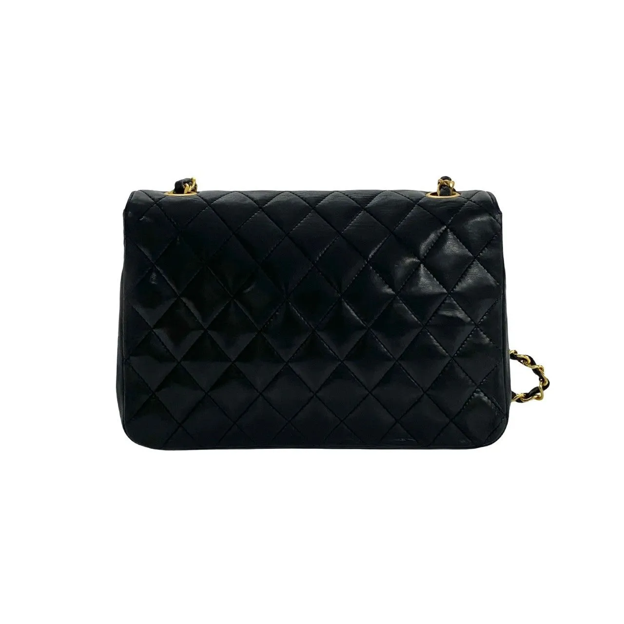 CHANEL Shoulder Bag lambskin black Matrasse
