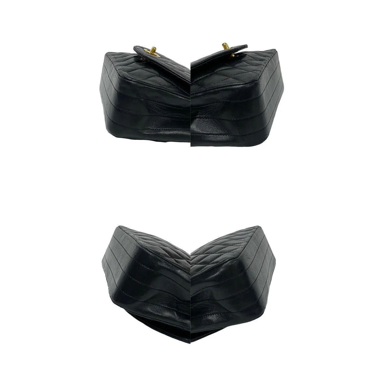 CHANEL Shoulder Bag lambskin black Matrasse