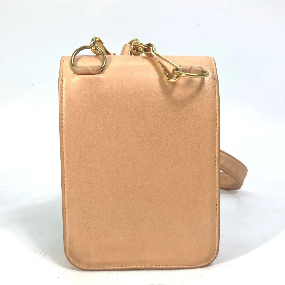 CHANEL Shoulder Bag lambskin Pink type neck pouch smartphone pouch Matelasse Pouch Quilting Women Used