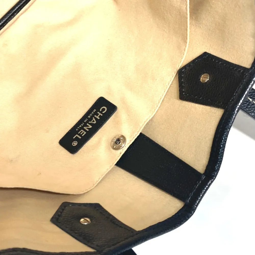 CHANEL Shoulder Bag PVC / Leather black Central station