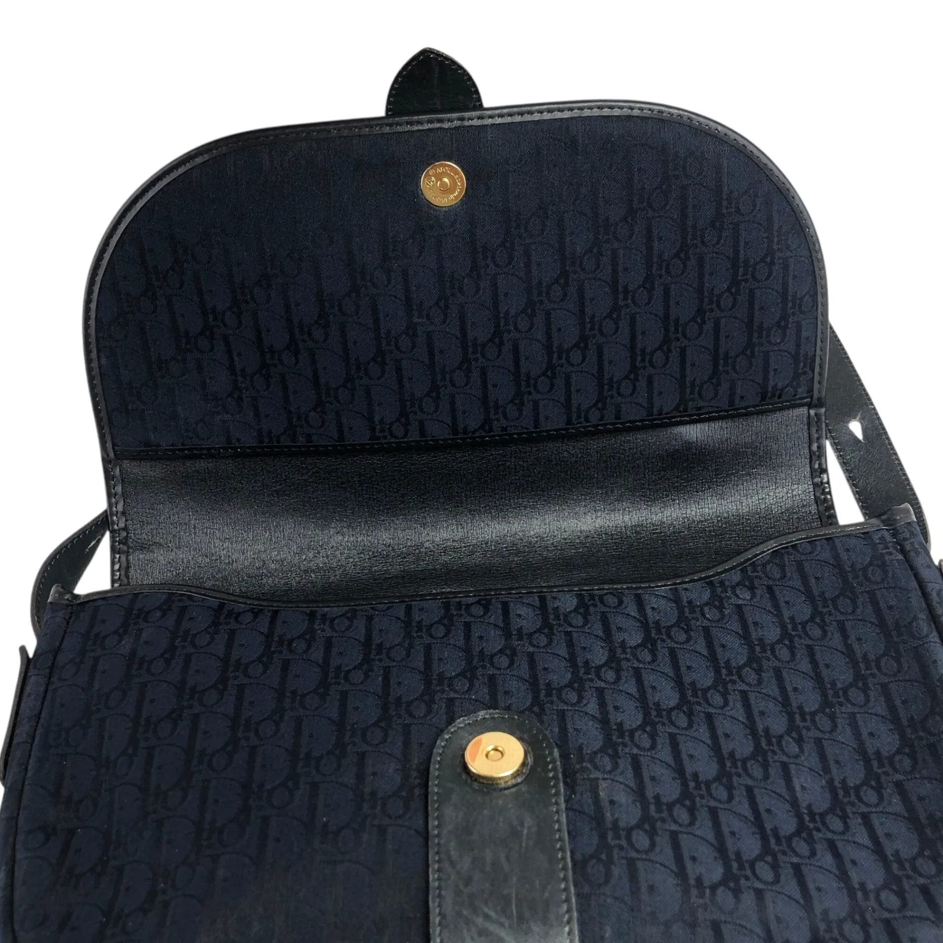 Christian Dior Trotter Logo Shoulder bag Navy Vintage 8jpfn8