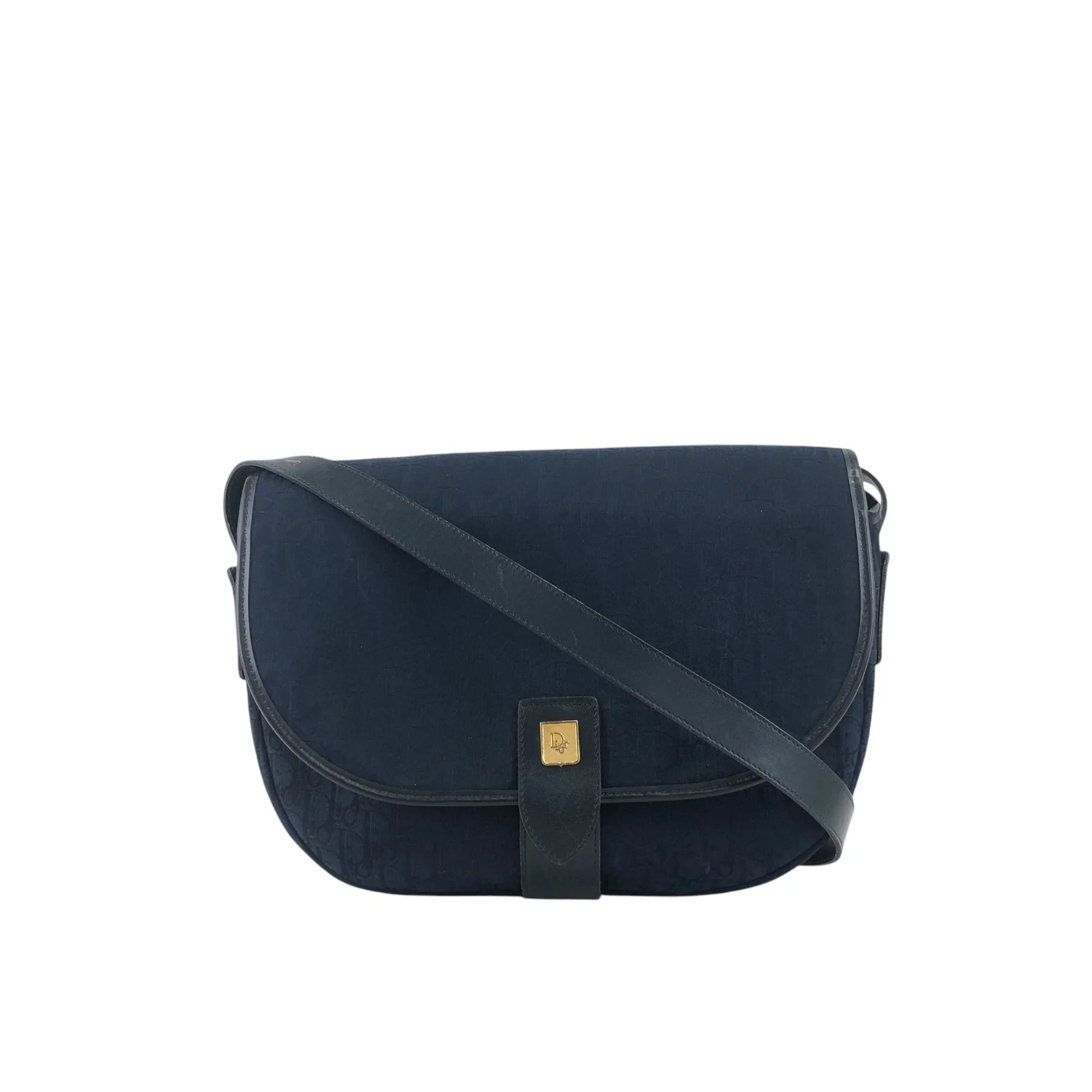 Christian Dior Trotter Logo Shoulder bag Navy Vintage 8jpfn8