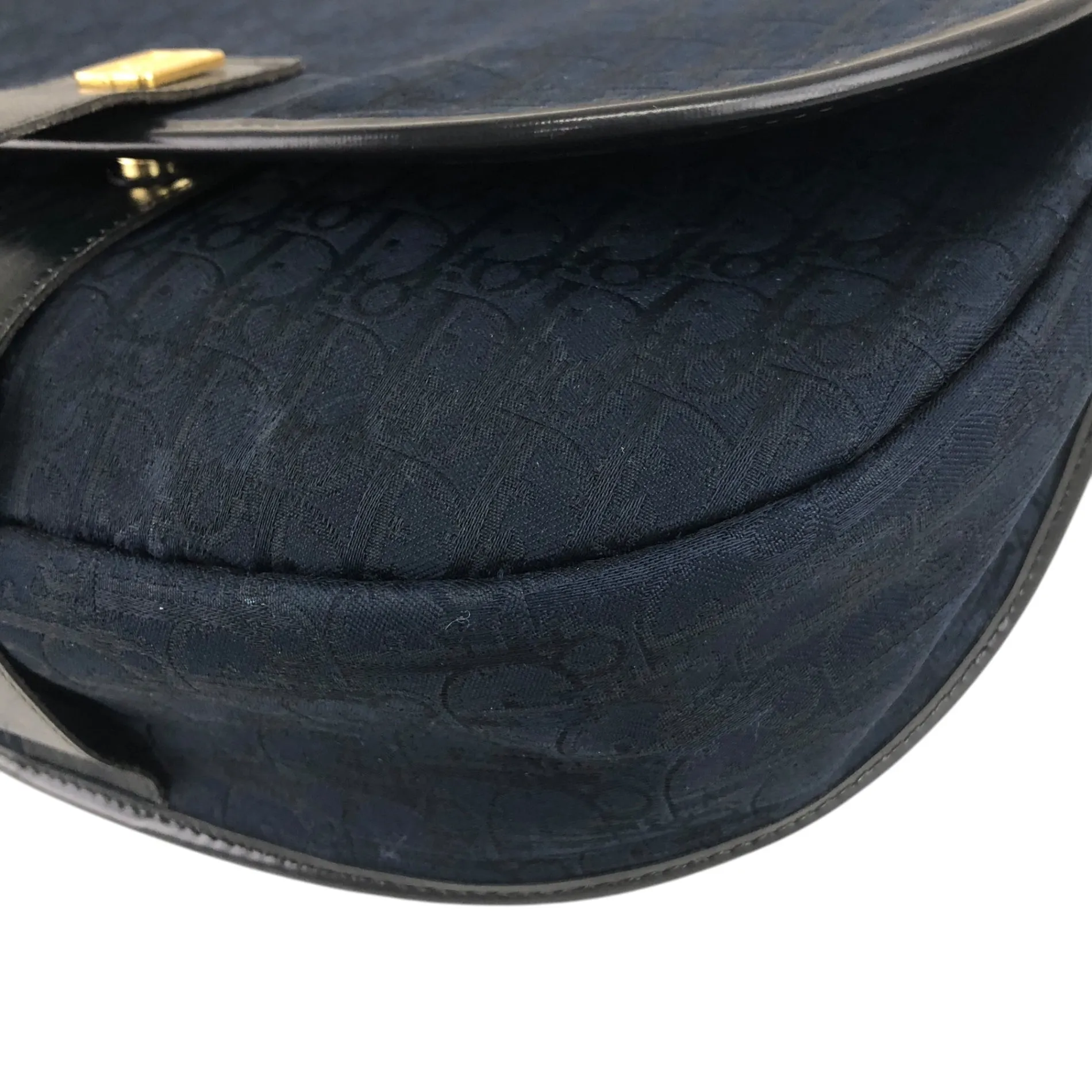 Christian Dior Trotter Logo Shoulder bag Navy Vintage 8jpfn8