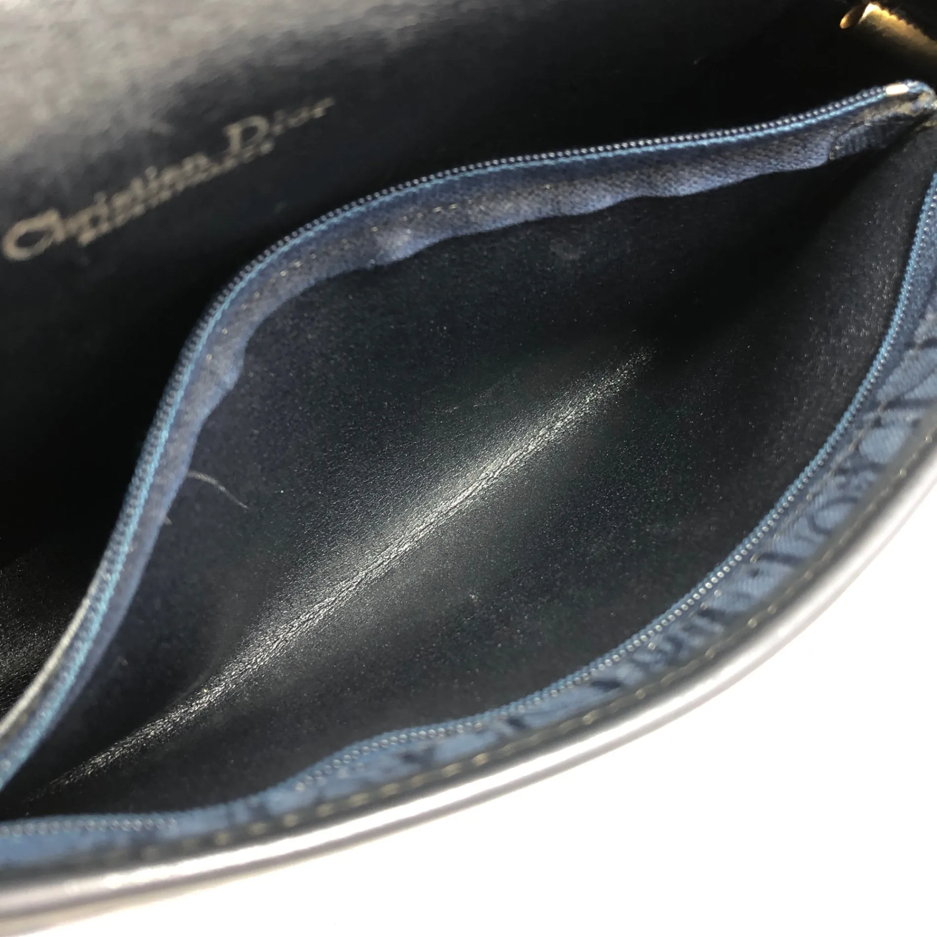 Christian Dior Trotter Logo Shoulder bag Navy Vintage 8jpfn8