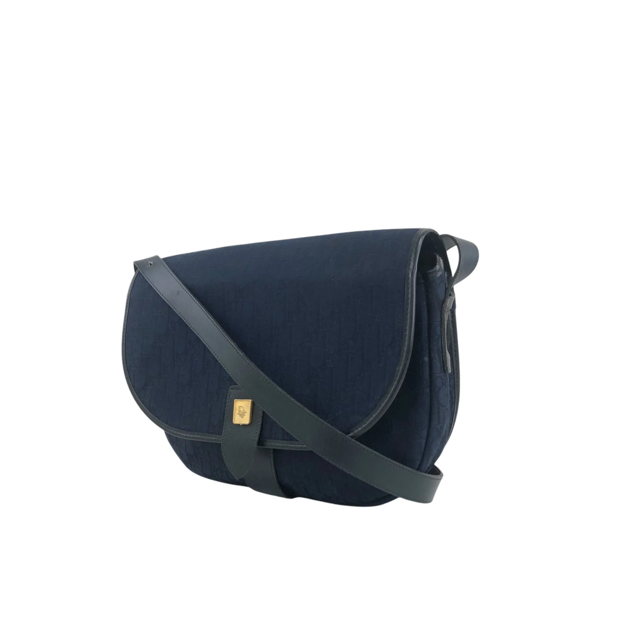 Christian Dior Trotter Logo Shoulder bag Navy Vintage 8jpfn8