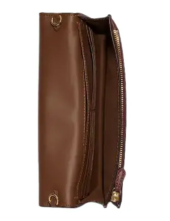 Coach Anna Foldover Clutch Crossbody In Signature Canvas With Wildflower Print