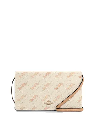 Coach Anna Foldover Crossbody Clutch With Horse And Carriage Dot Print