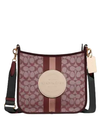 Coach Dempsey File Bag In Signature Jacquard With Stripe And Coach Patch