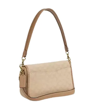 Coach Hadley Shoulder Bag With Signature Canvas